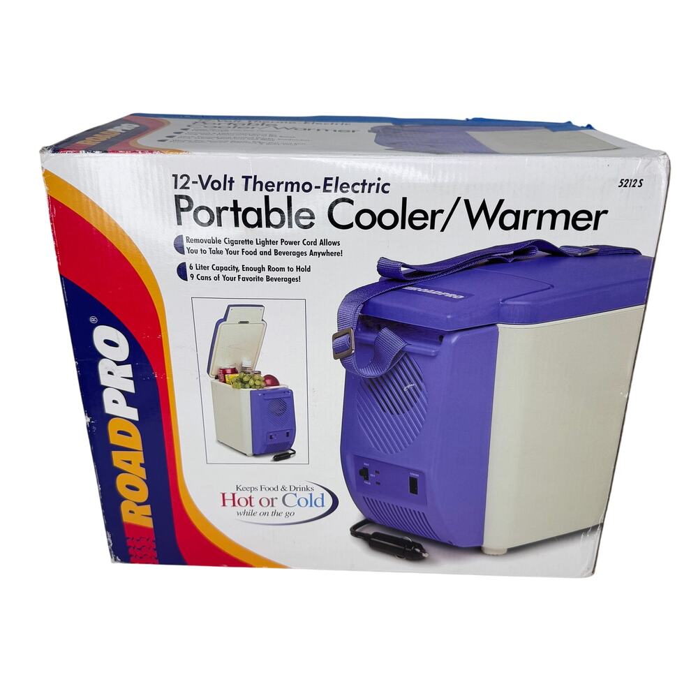 Vintage Roadpro Portable 12v Car Mini Cooler Warmer Plug‎ In Blue